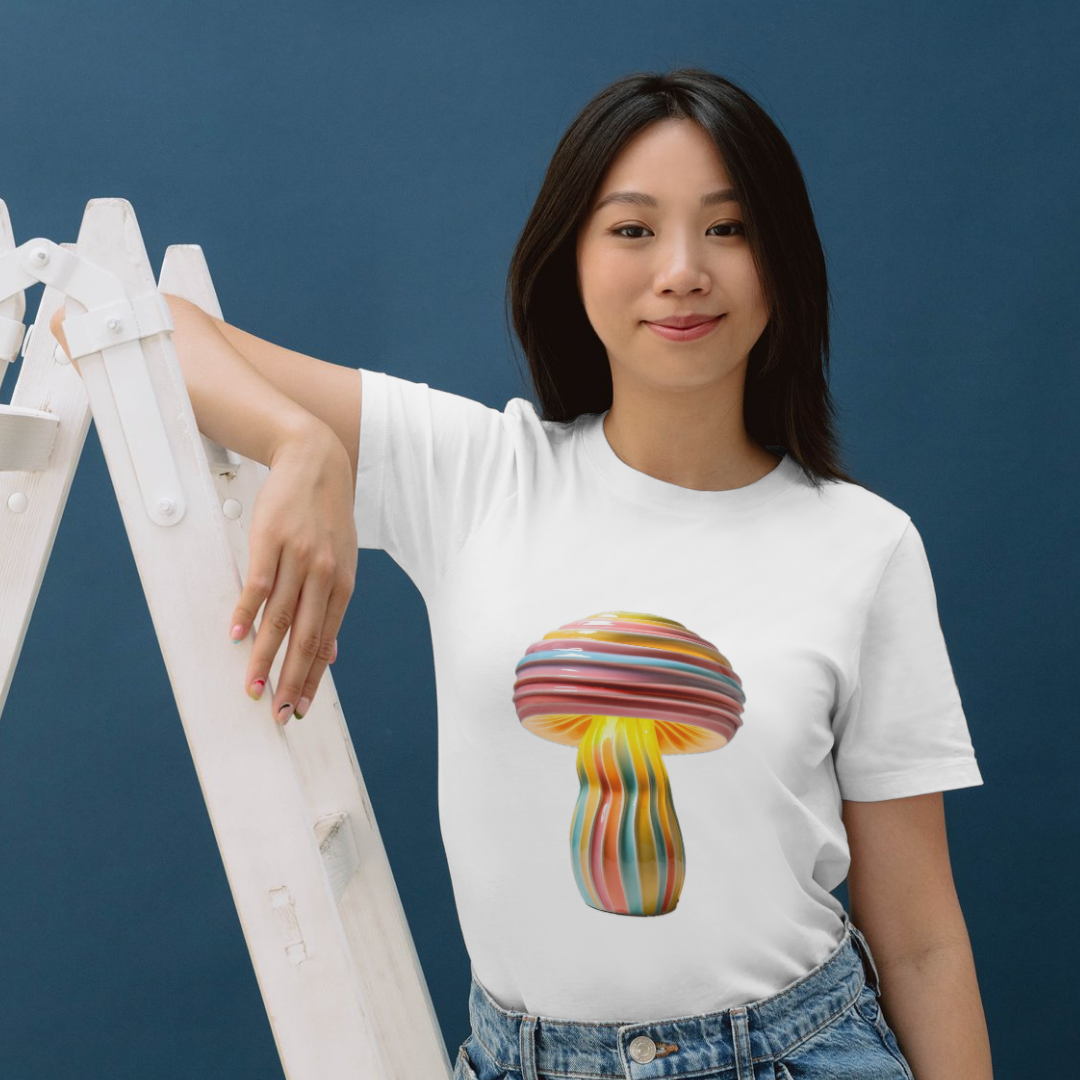 Playera con Diseño de Hongo – Estilo y Naturaleza en Cada Detalle