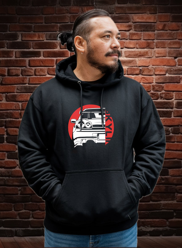 Sudadera Unisex con Estampado del Nissan Skyline GTR R34 - Blanca y Negra | Tallas CH, M, G, XG y 2XG - Image 2