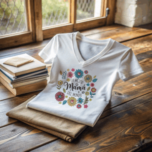 Playera de la mejor mama del mundo,Negro – Tallas CH M G XG
