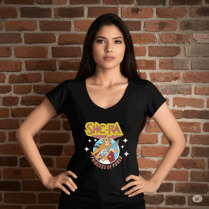 Playera de She-ra Blanco,Negro – Tallas CH M G XG