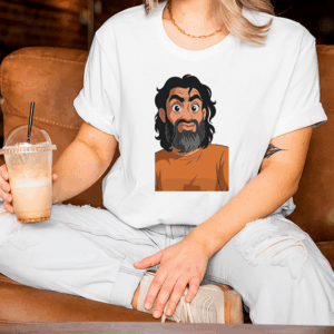 Playera Dama Cuello Redondo Alonso – Color Blanco y Negro