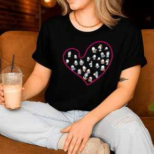 Playera Dama Cuello Redondo Pochacco Heart