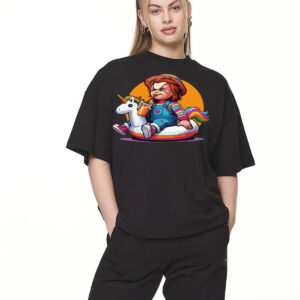 Playera Oversize Chucky Pool – Color Negro y Negro