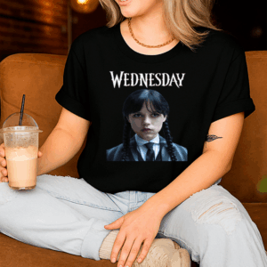 Playera Dama Cuello Redondo Merlina – Color Negro