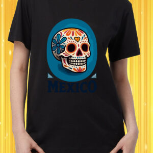 Playera Dama Cuello Redondo Dia de muertos Mexico