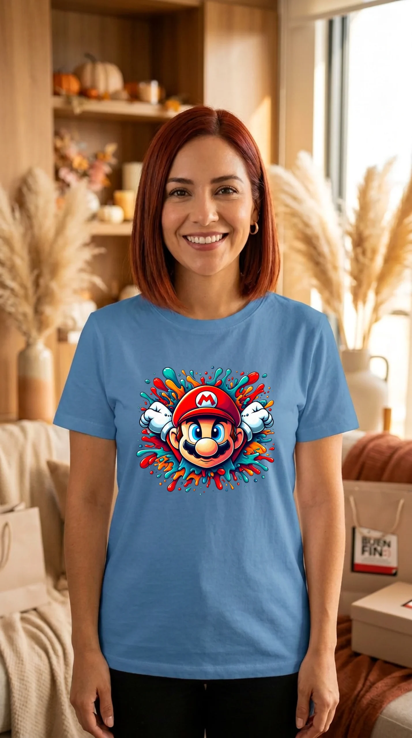 Playera Mujer Cuello Redondo Mario Colors - Imagen 7