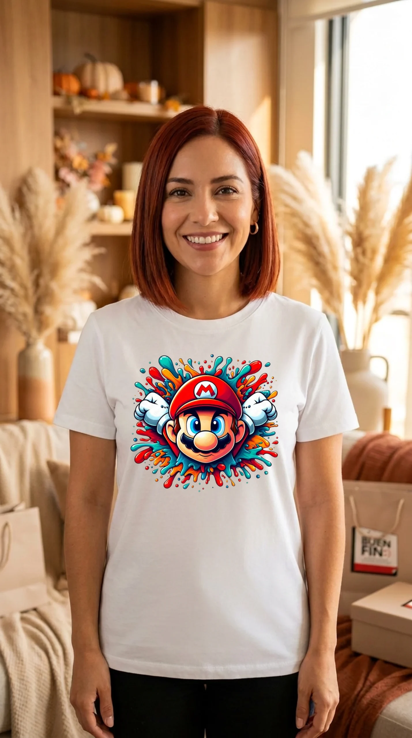 Playera Mujer Cuello Redondo Mario Colors - Imagen 3