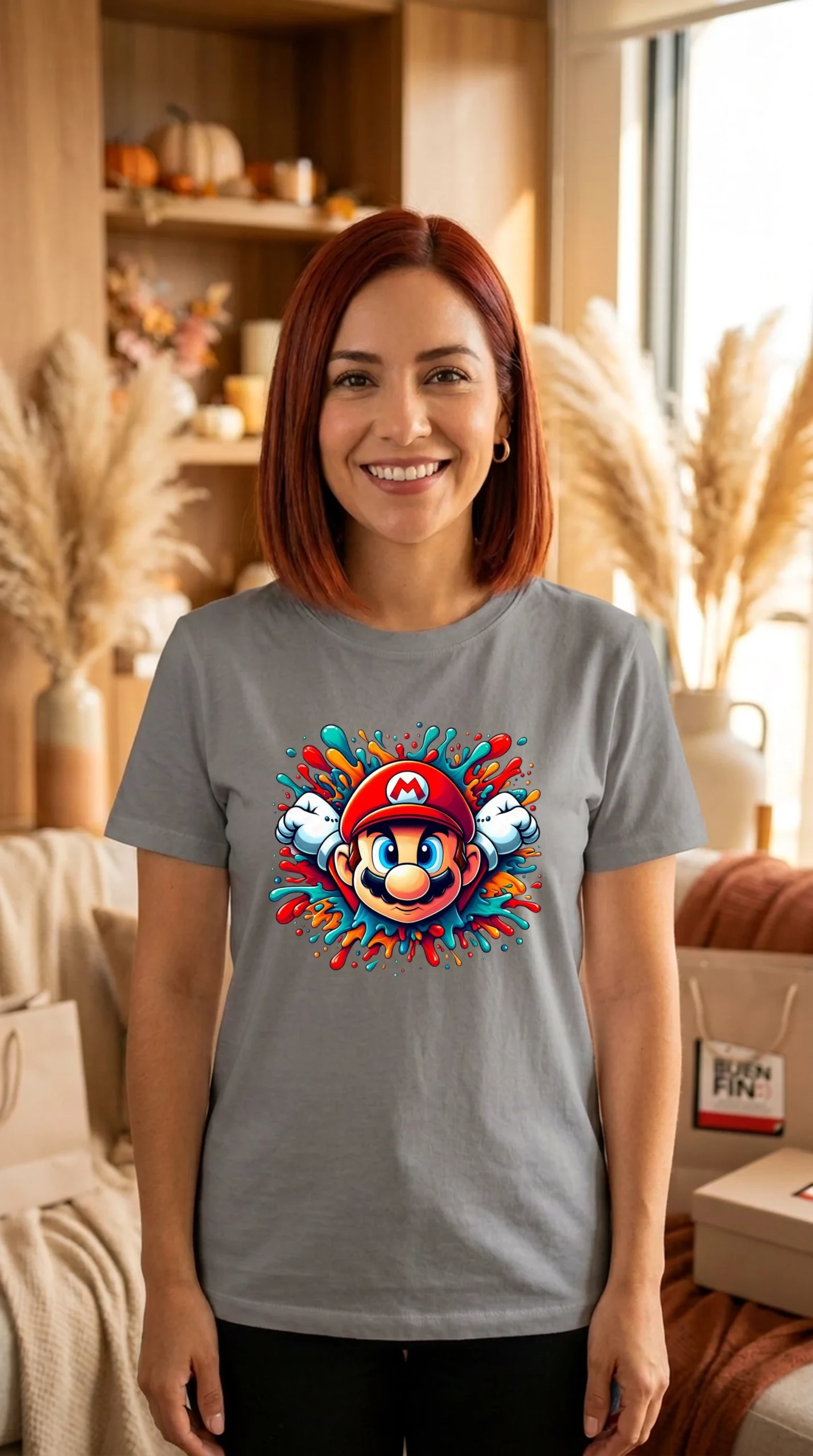 Playera Mujer Cuello Redondo Mario Colors - Imagen 2
