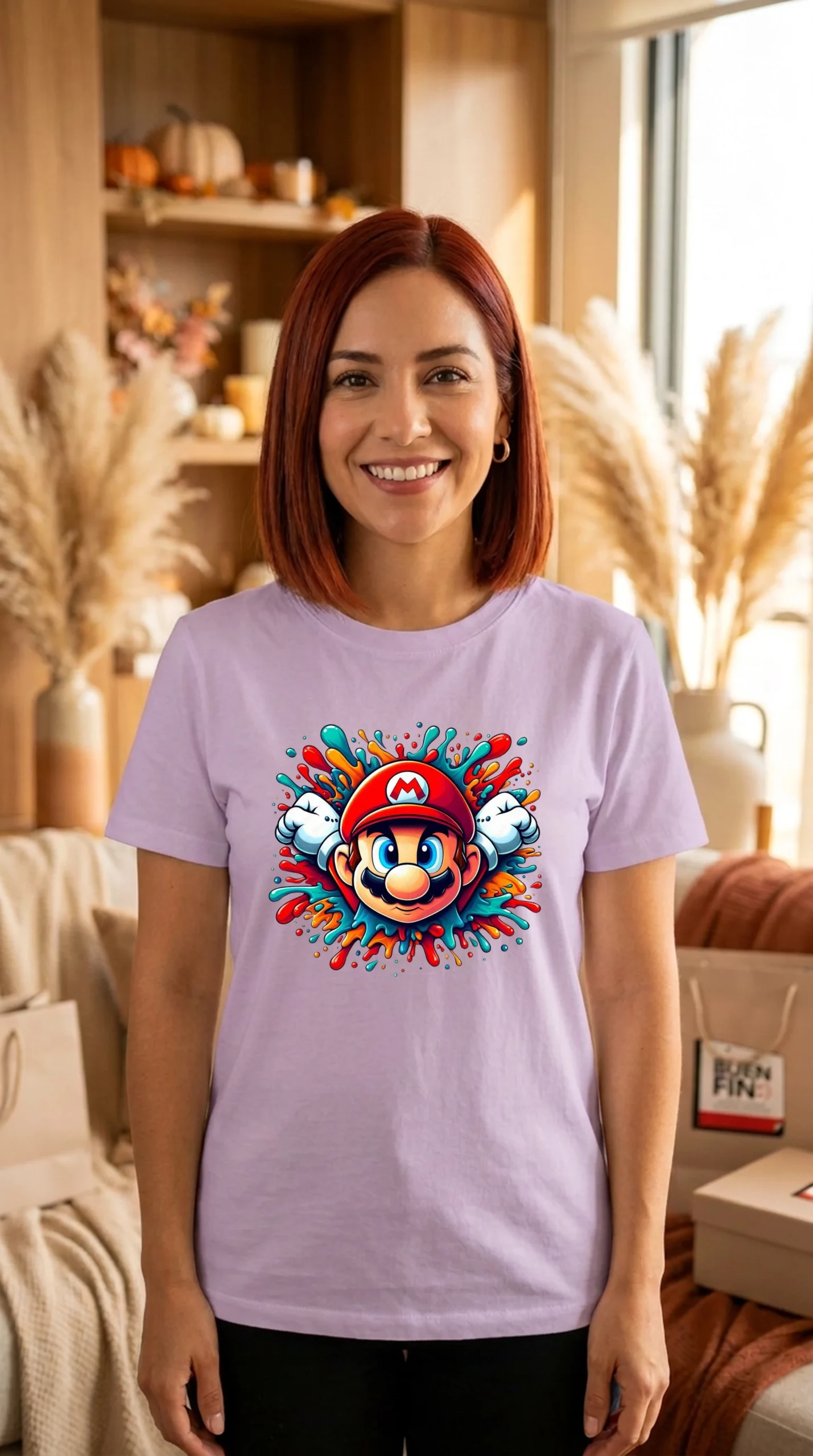 Playera Mujer Cuello Redondo Mario Colors - Imagen 5