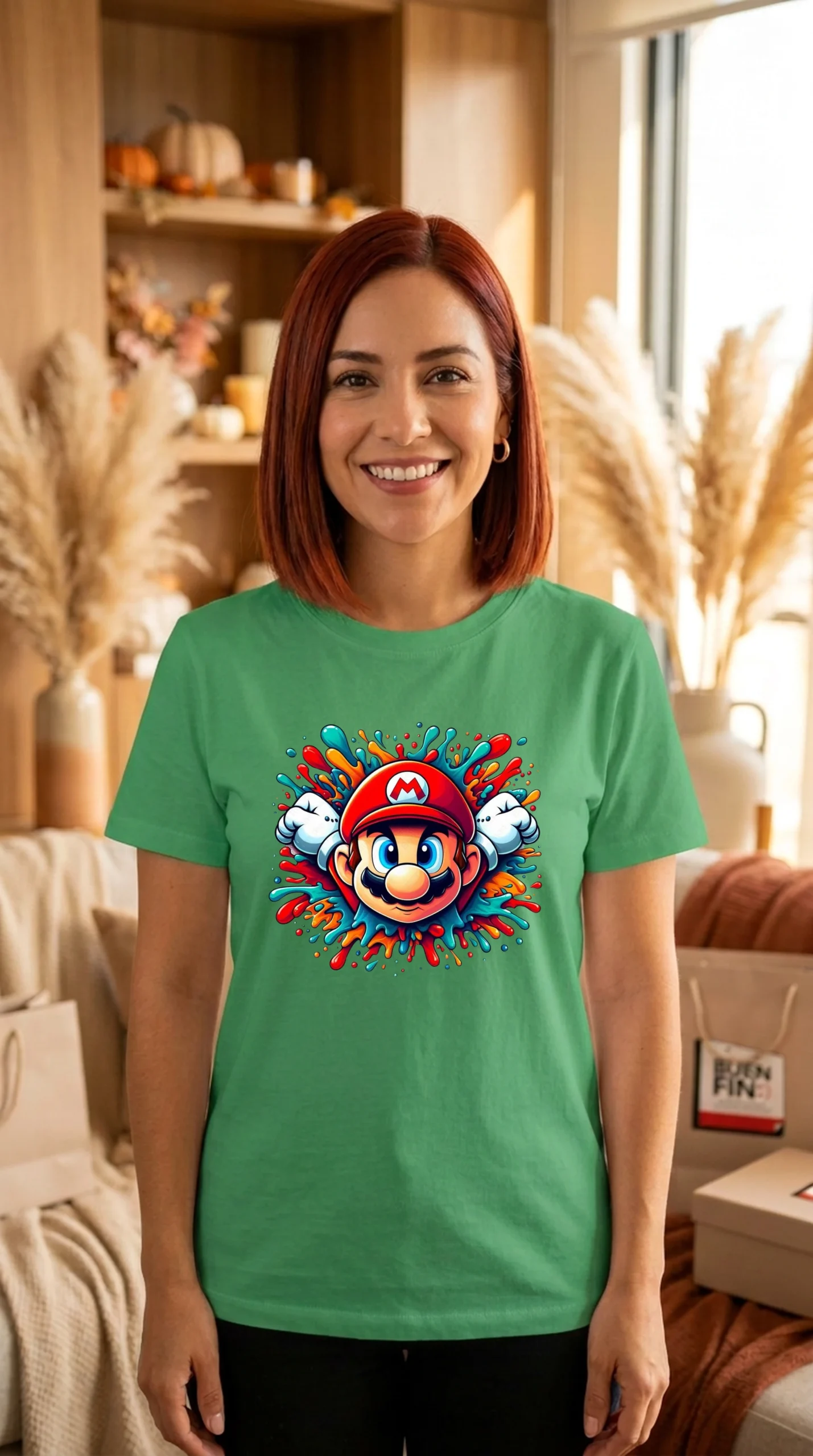 Playera Mujer Cuello Redondo Mario Colors - Imagen 4
