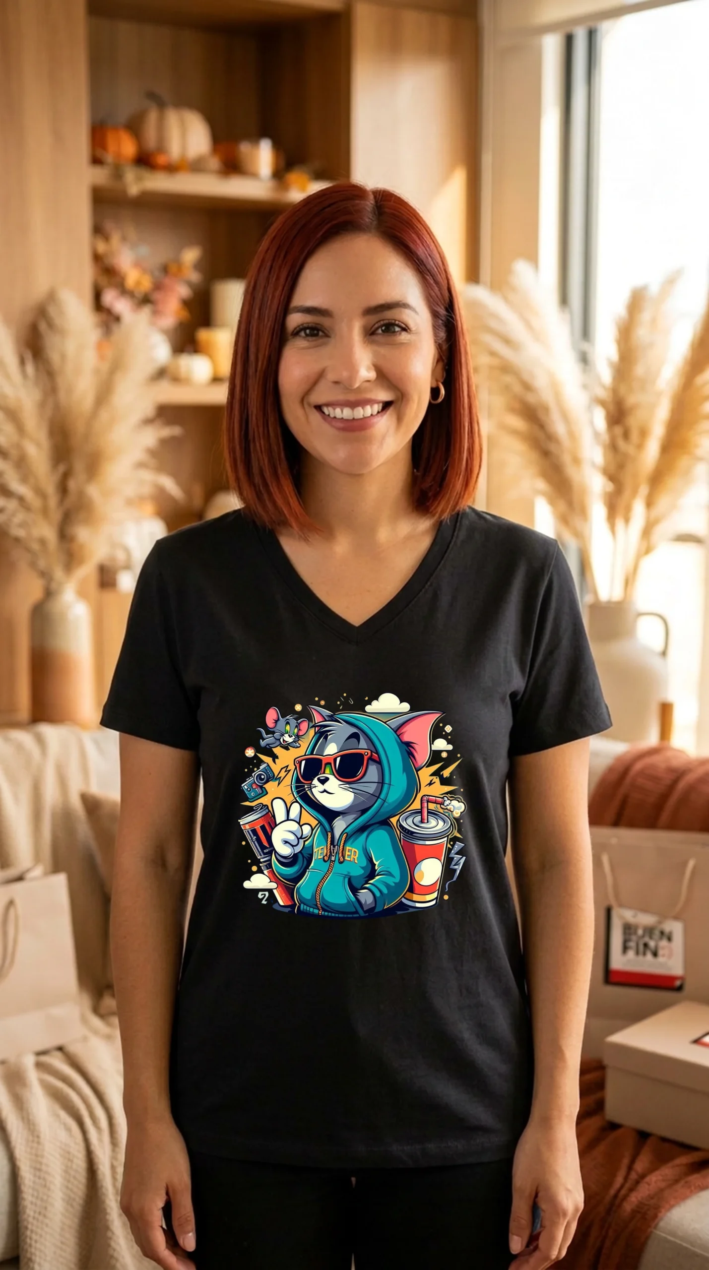 Playera Mujer Cuello V Tom Cool