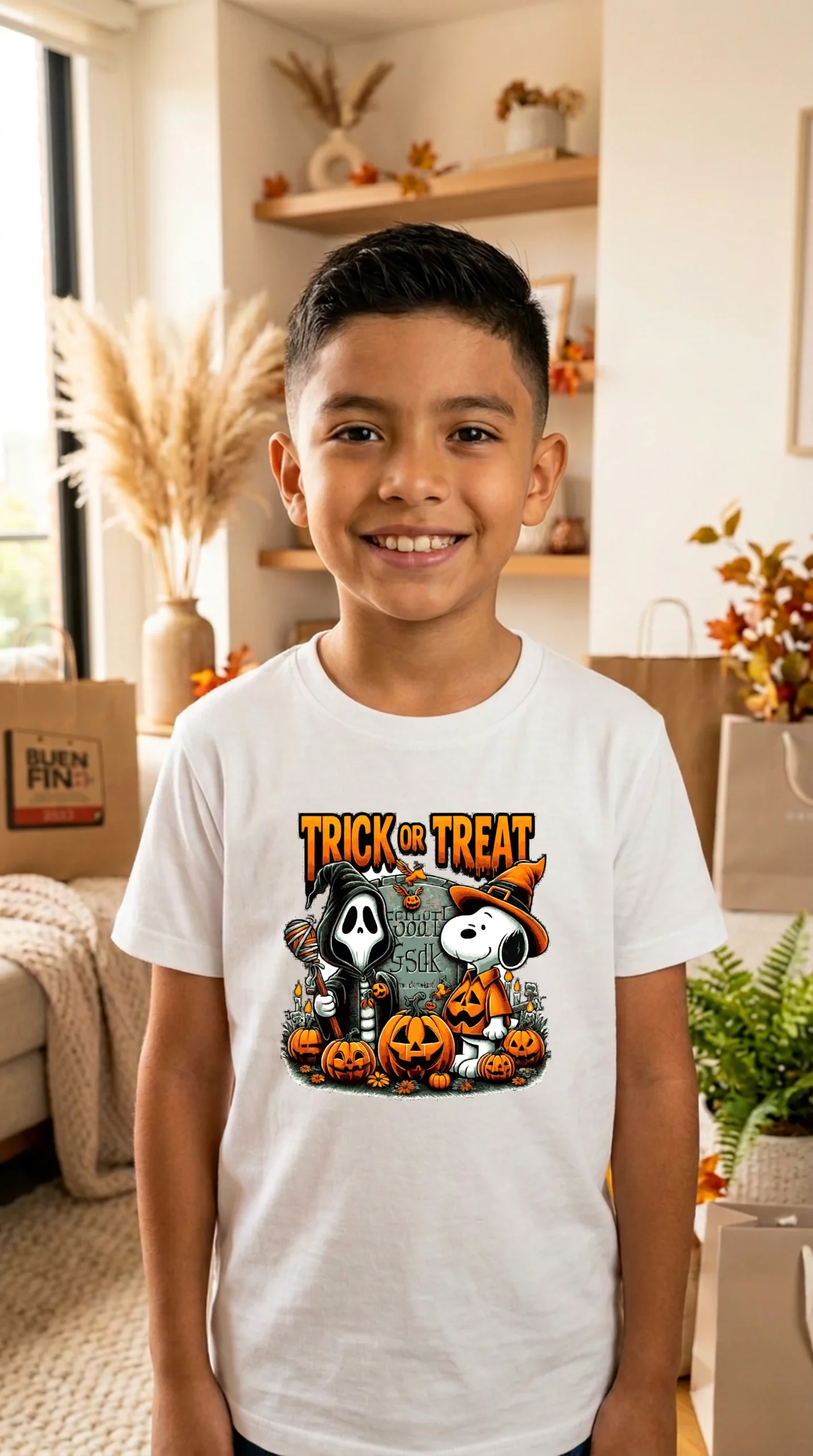 Playera Niño Cuello Redondo Snoopy Trick - Imagen 2