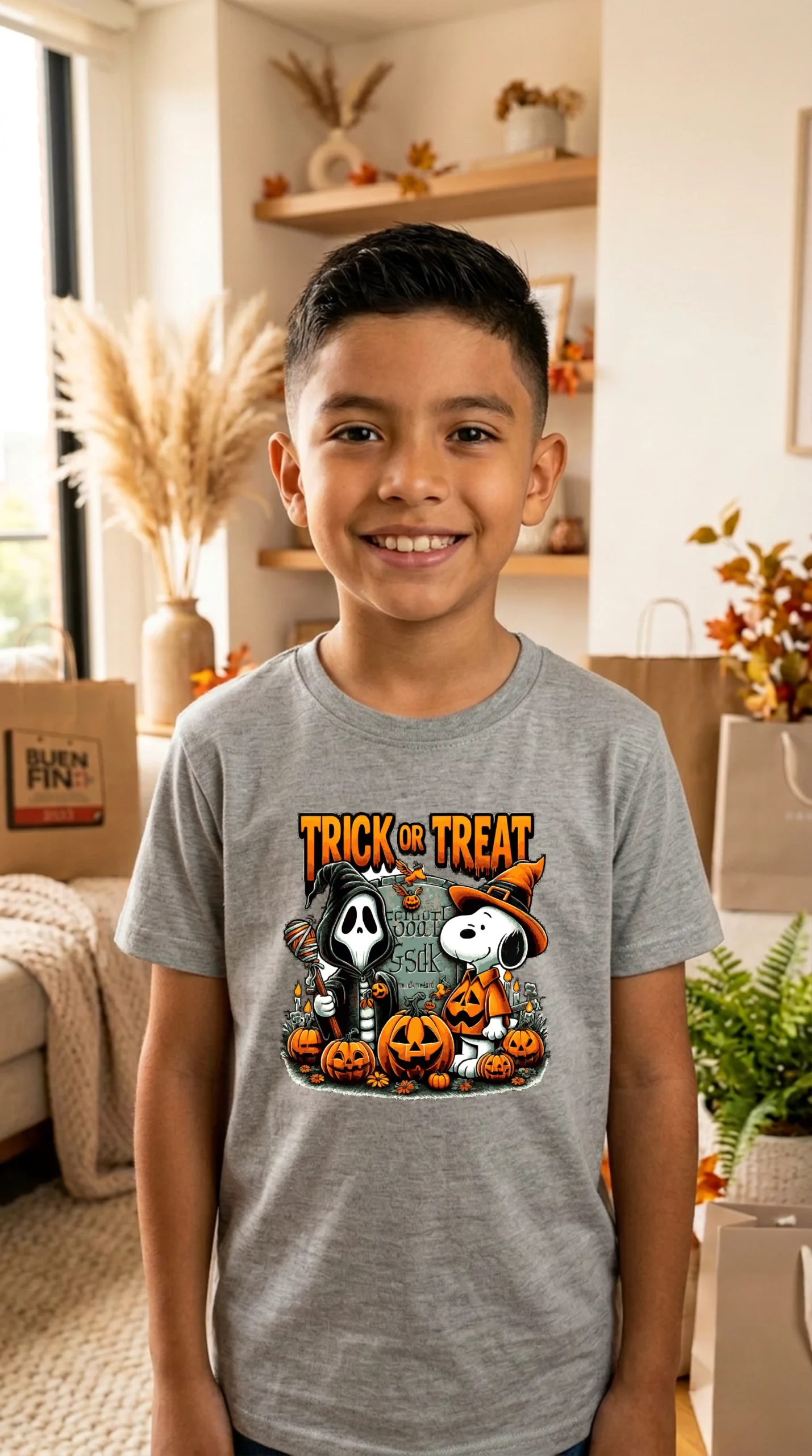 Playera Niño Cuello Redondo Snoopy Trick
