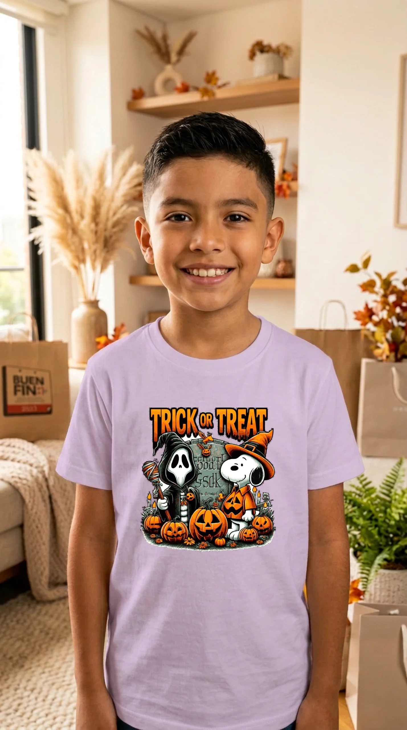 Playera Niño Cuello Redondo Snoopy Trick - Imagen 5