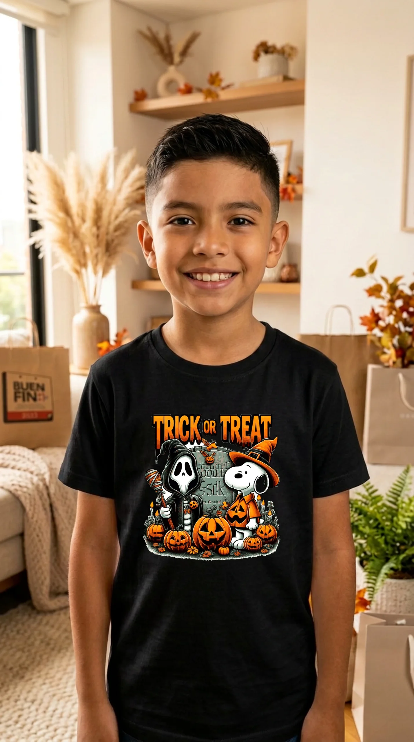 Playera Niño Cuello Redondo Snoopy Trick - Imagen 6