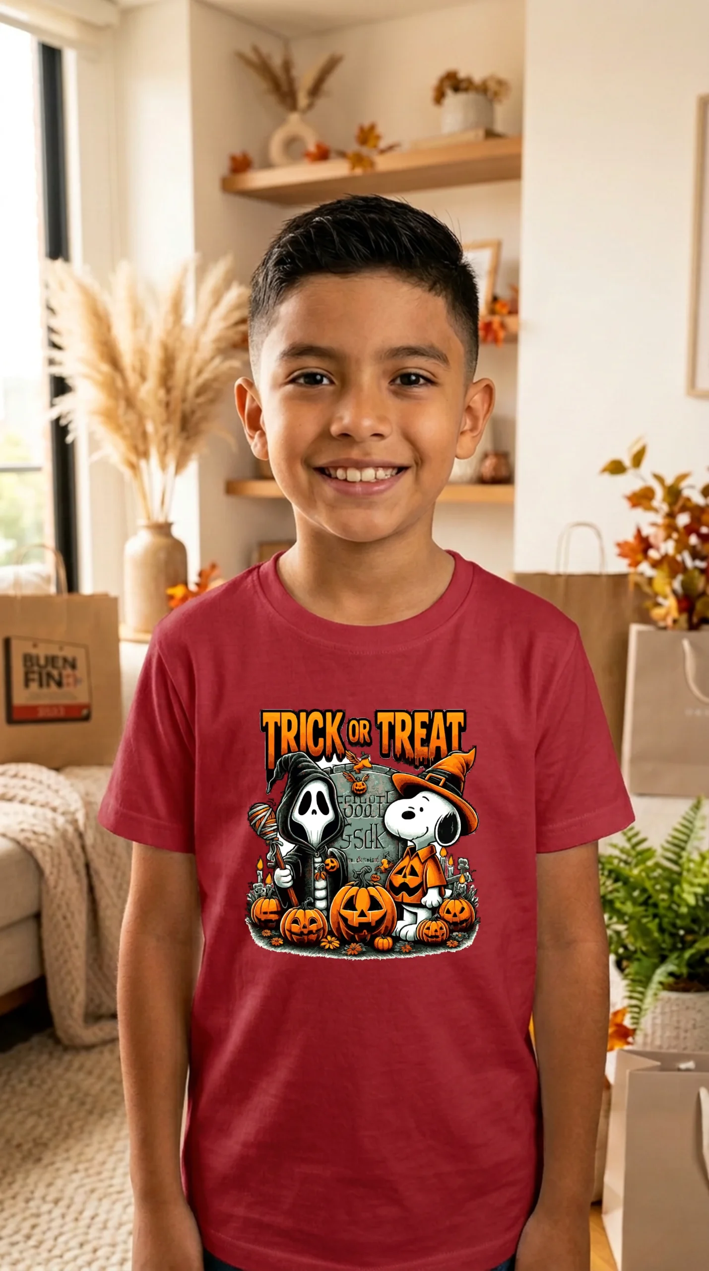 Playera Niño Cuello Redondo Snoopy Trick - Imagen 3
