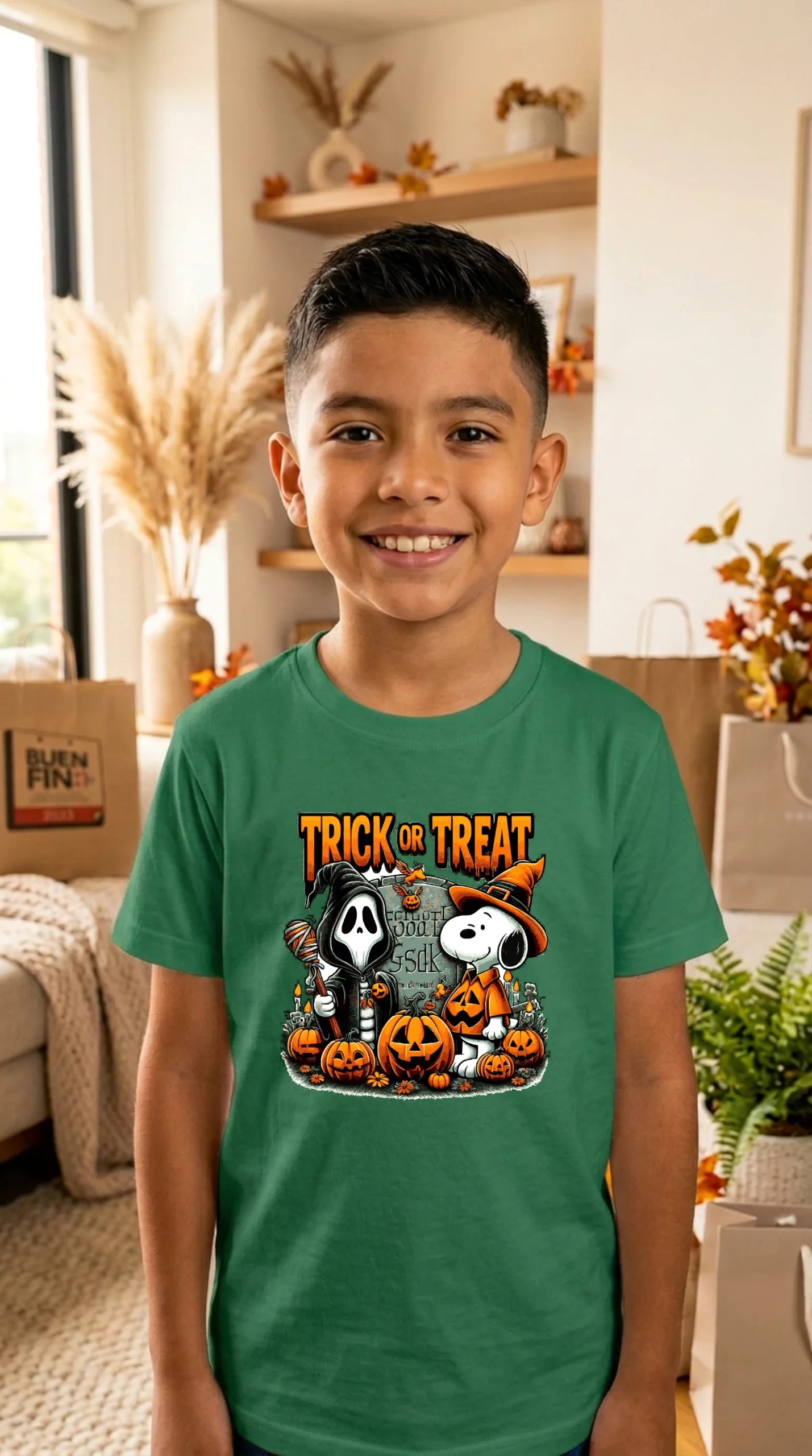 Playera Niño Cuello Redondo Snoopy Trick - Imagen 7