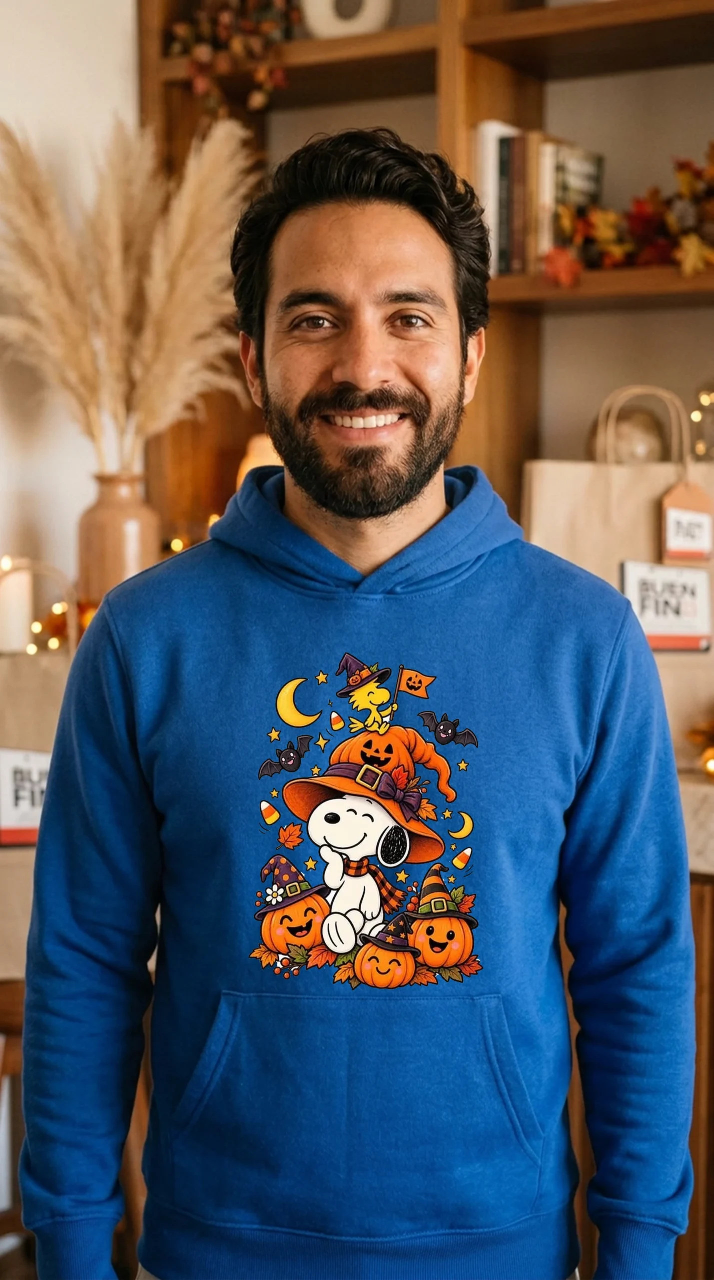 Sudadera Hombre Snoopy 31octubre - Imagen 4