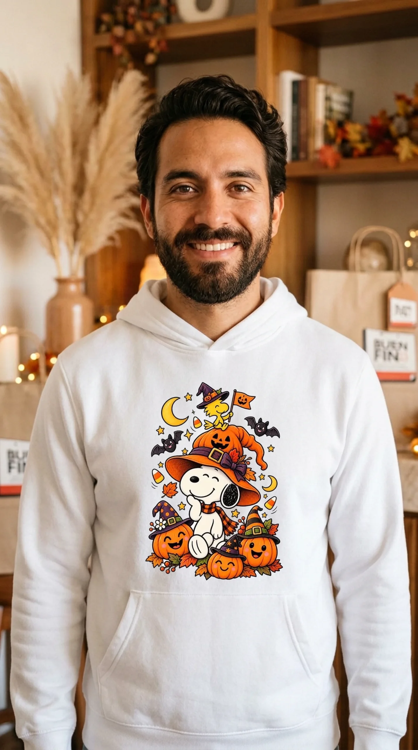 Sudadera Hombre Snoopy 31octubre - Imagen 7