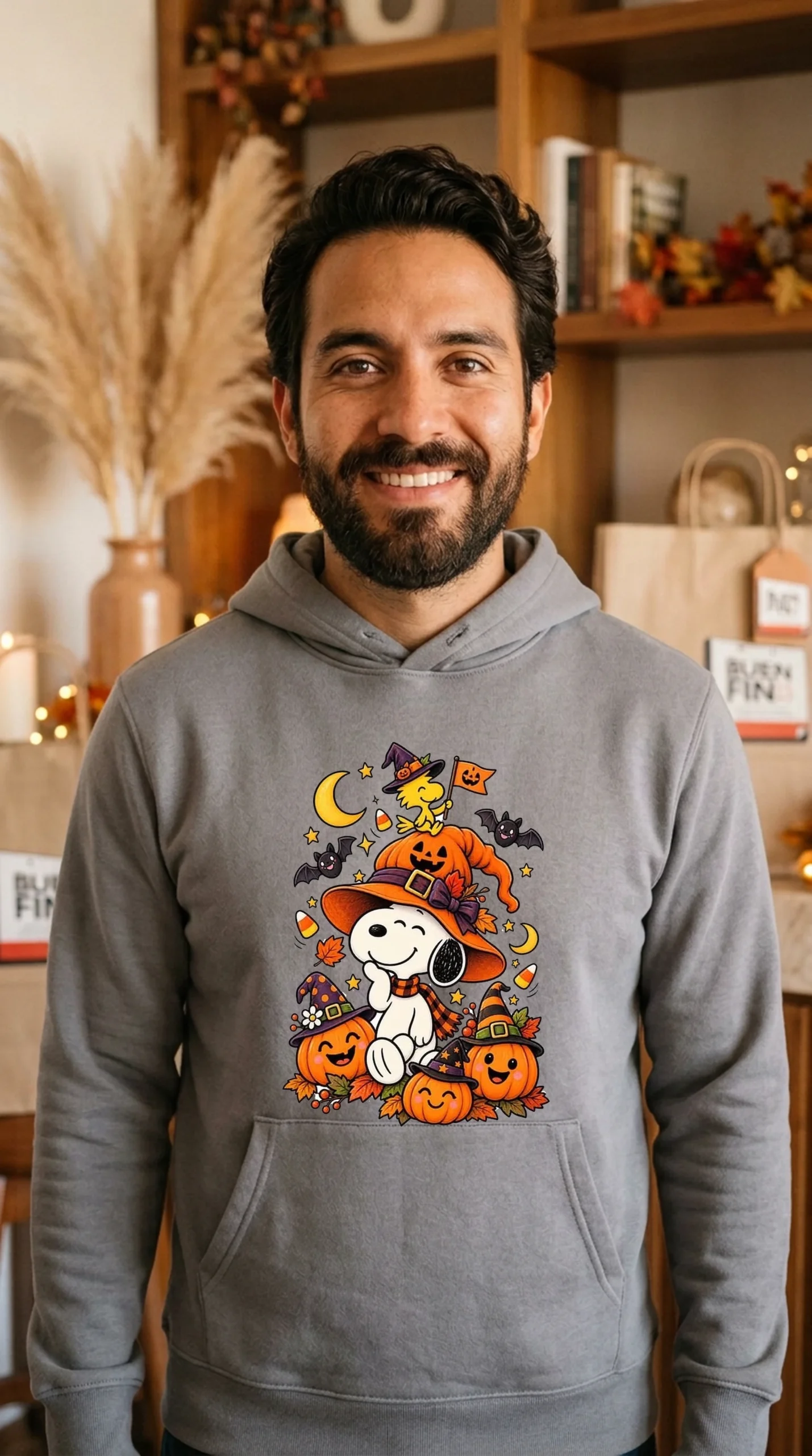 Sudadera Hombre Snoopy 31octubre - Imagen 2