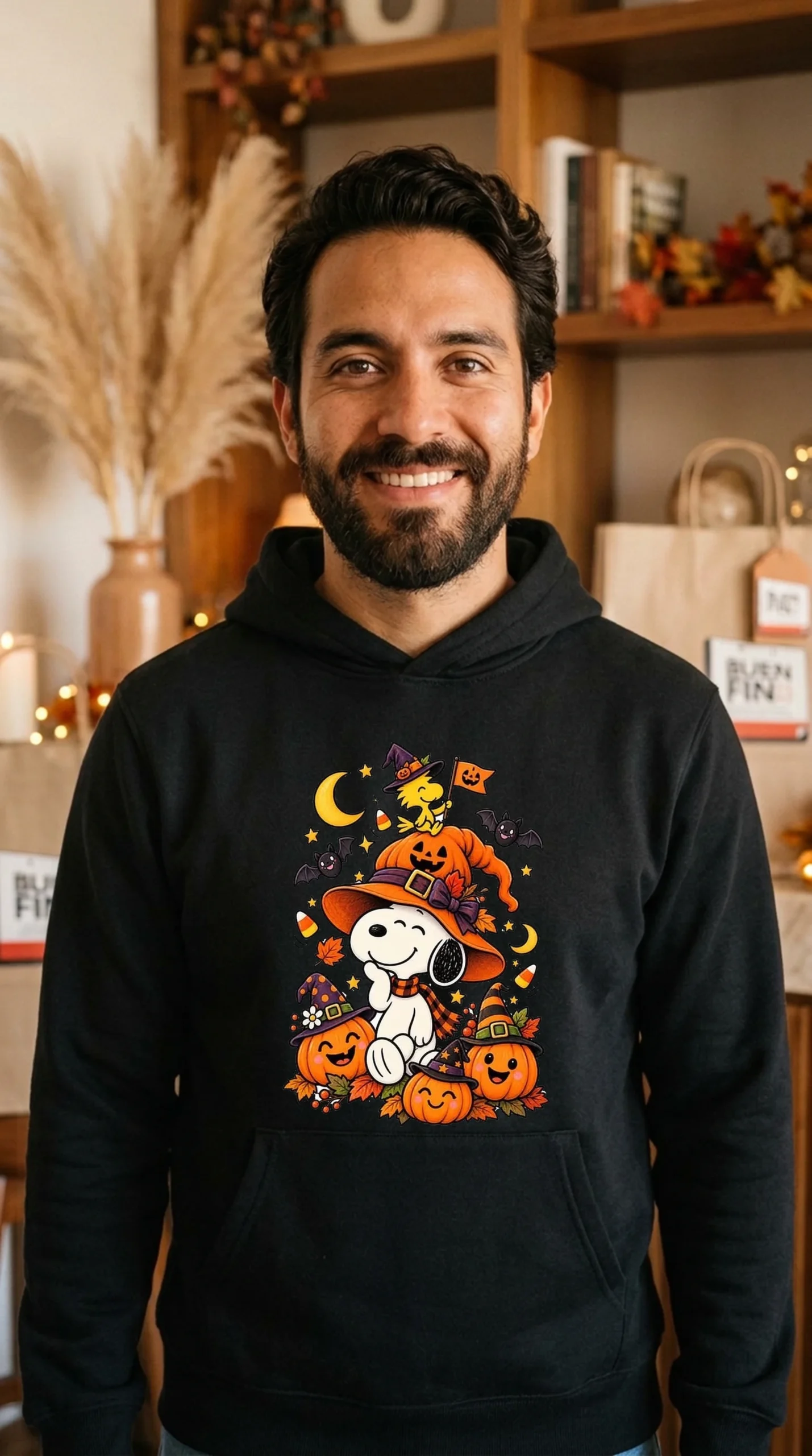 Sudadera Hombre Snoopy 31octubre - Imagen 3
