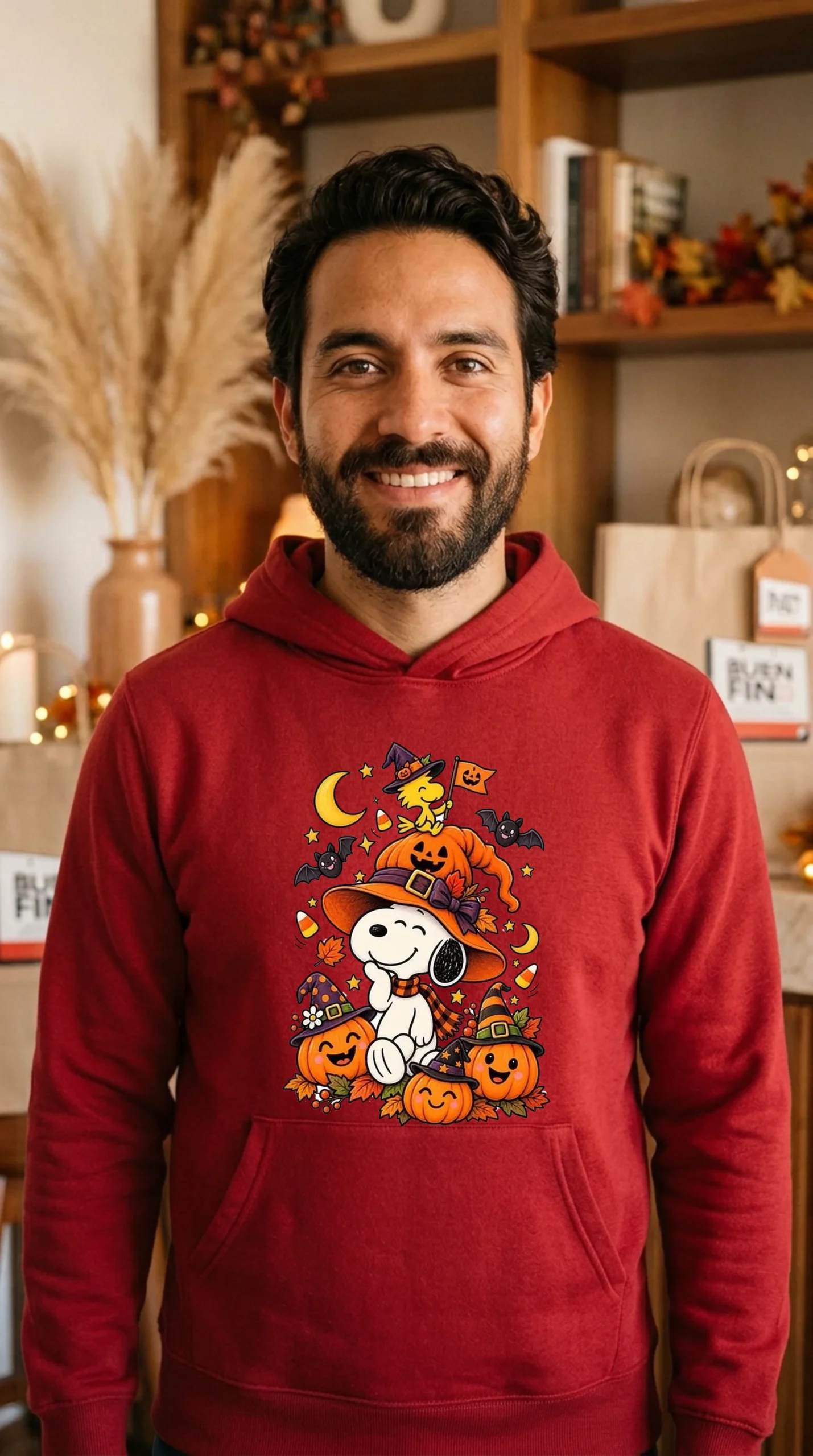 Sudadera Hombre Snoopy 31octubre - Imagen 5
