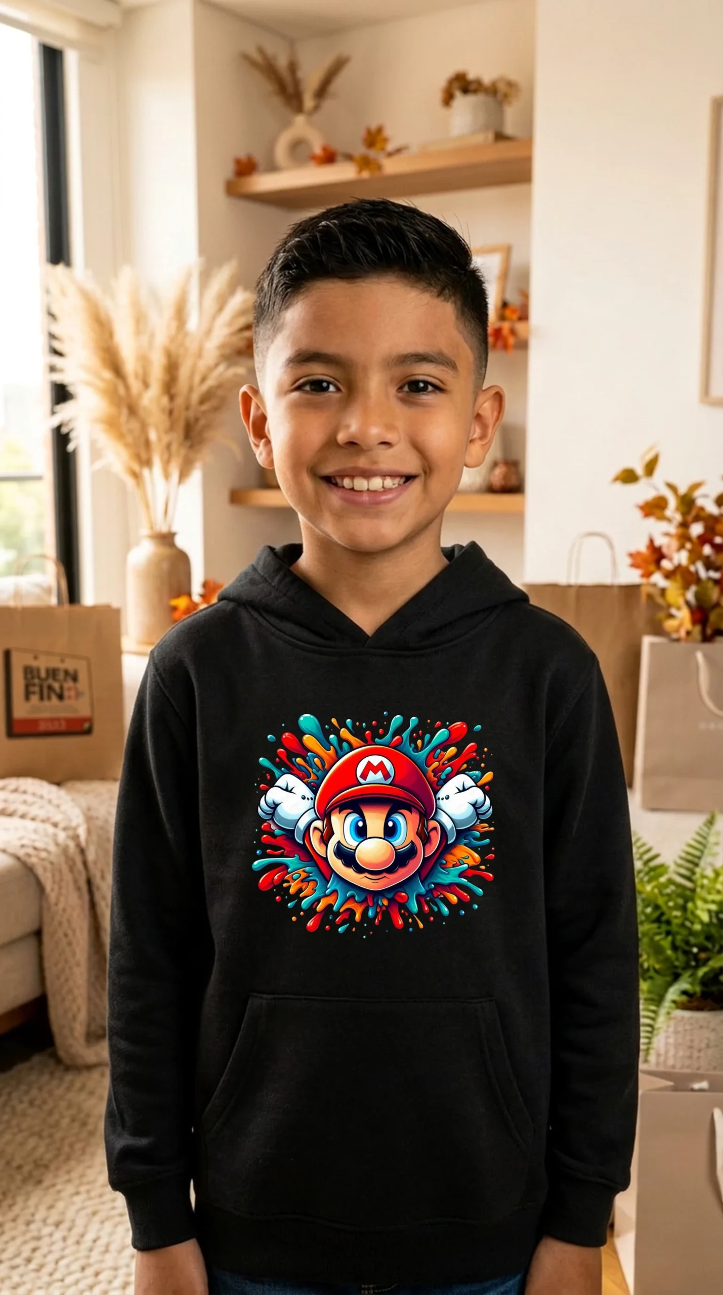 Sudadera Niño Mario Colors
