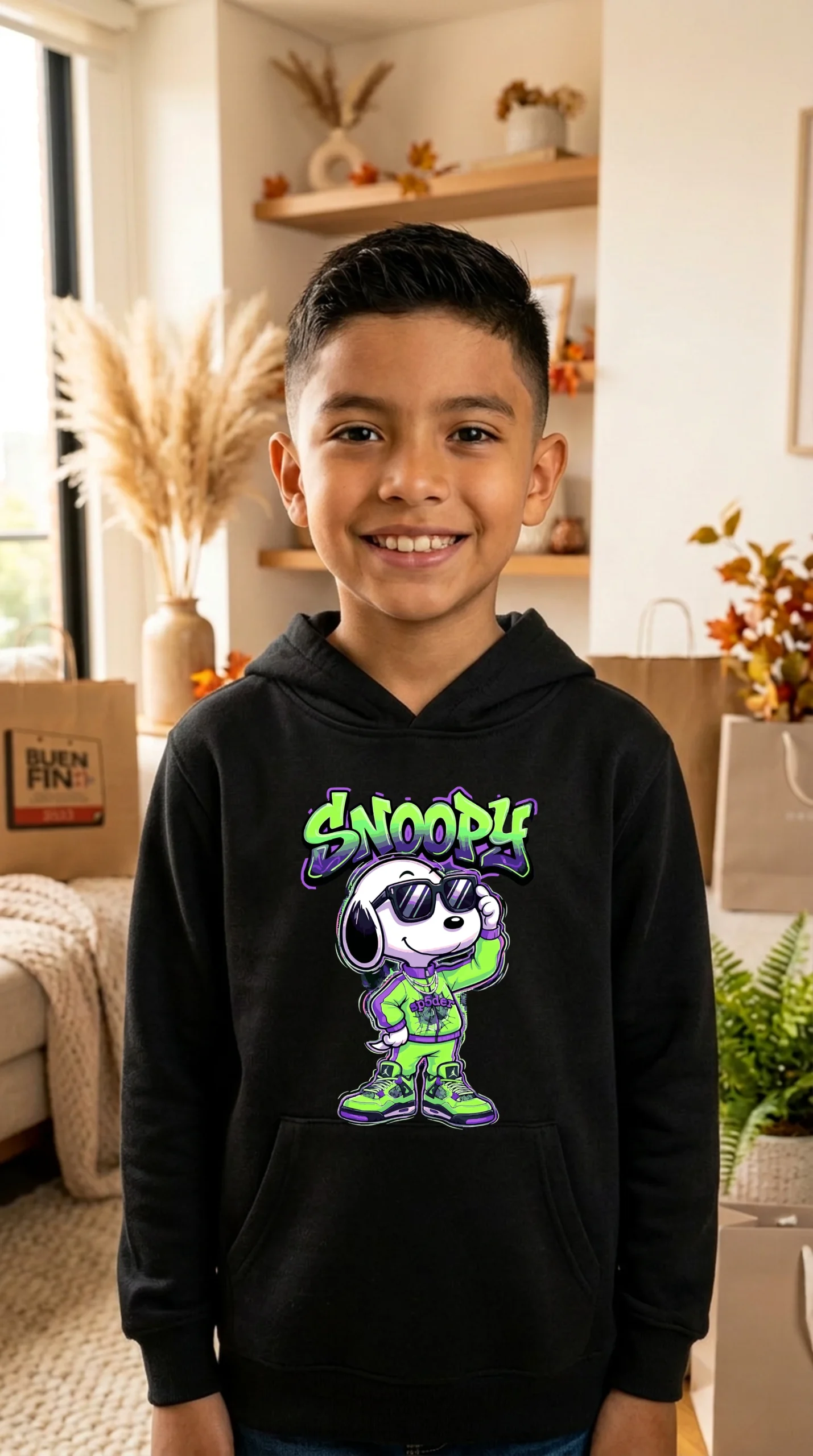 Sudadera Niño Snoopy Spider