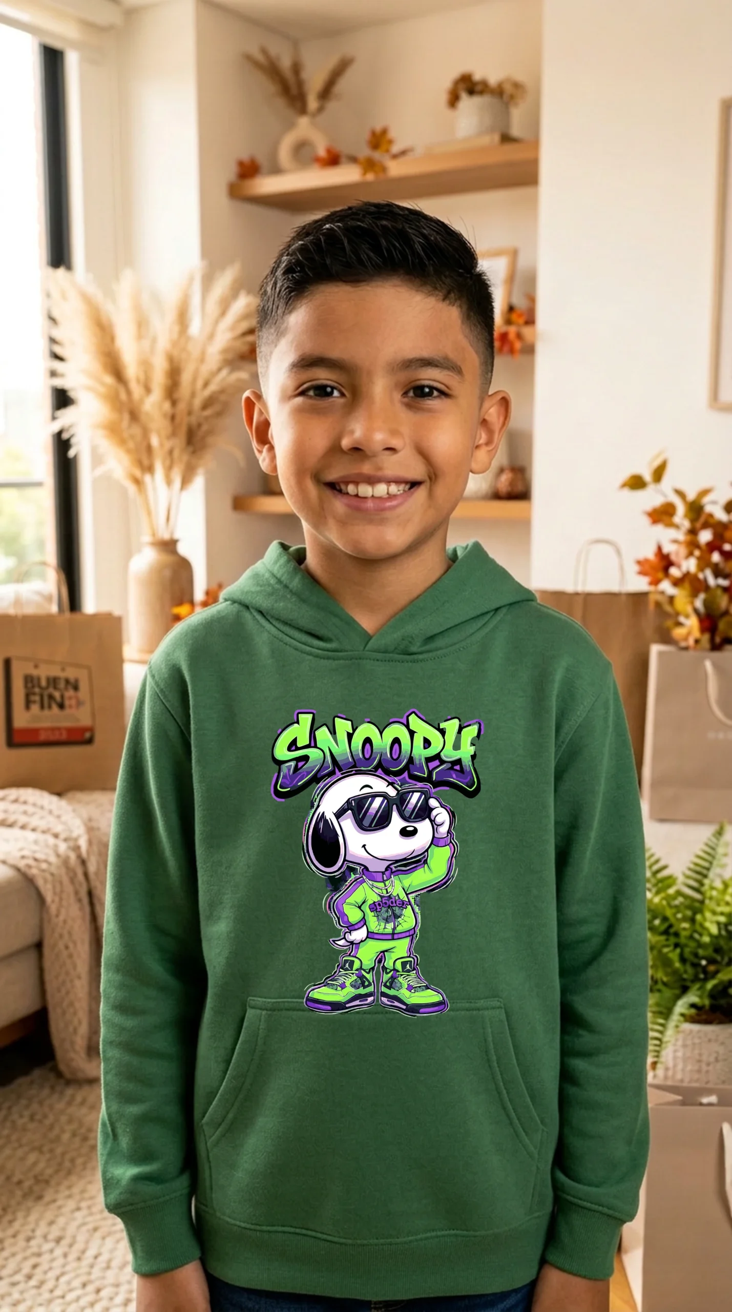 Sudadera Niño Snoopy Spider - Imagen 4
